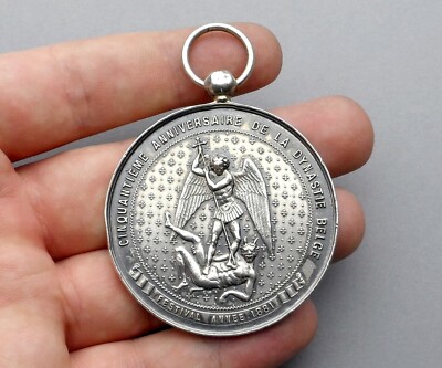 Antique Religious Large Silver Pendant 