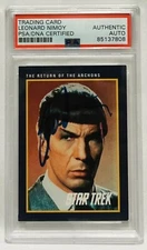 PSA DNA Leonard Nimoy Signed 1991 Impel Star Trek 25th Return Of Archons Spock