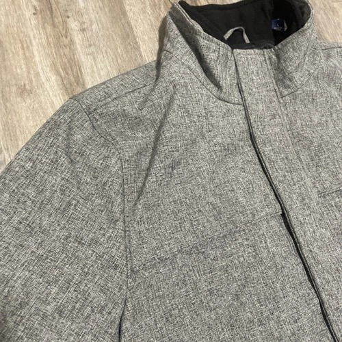 Dockers Mens Large Gray Softshell Jacket Quilted Puffer Lined Full Zip Coat Sz L image 4
