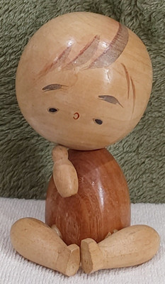 Signierte Kokeshi Puppe 11 cm gebraucht