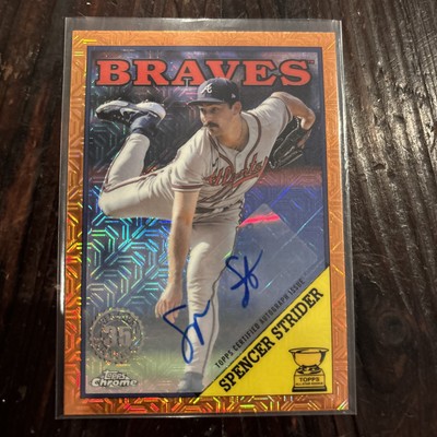 2023 Topps Update Topps Chrome Silver Pack Mojo Spencer Strider Orange Auto /25