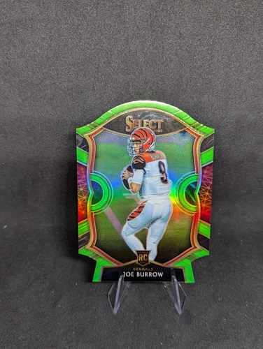 2020 Panini Select - Concourse Neon Green Prizm Die-Cut #46 Joe Burrow (RC)