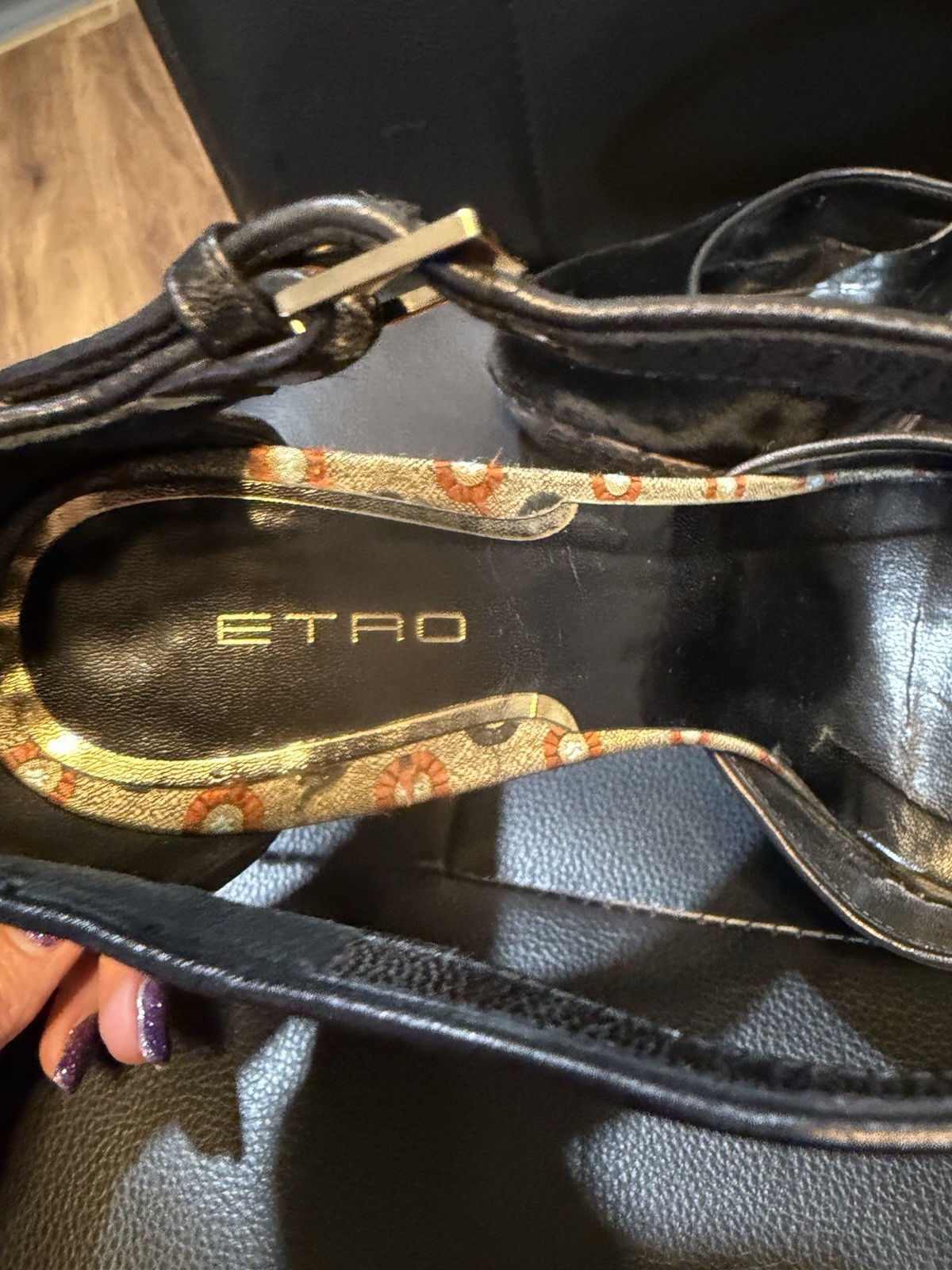 ETRO Velvet and Python Platform Heels Made In Ita… - image 6