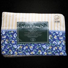 Vintage Laura Ashley Floral Gingham Twin Sheet Set 3 Pc NOS Sealed USA 200TC