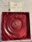 Cristalleries de Bayel France Crystal Decorative Plate Orchidée w/ COA Box — photo 3