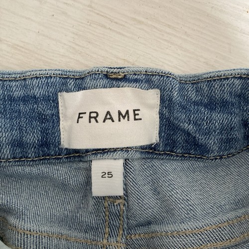 Frame Womens Le Crop Mini Boot Cotton Blend Denim Jeans Medium Wash Size 25 - Picture 9 of 10