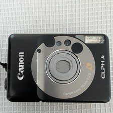Canon Elph Jr. APS Film Camera W/ 26mm f2.8 Wide Angle Lens Black untested