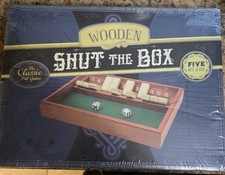 Wooden Shut the Box Classic Pub Game 5 Ways to Play New Sealed