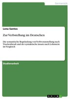 Lena Santos | Zur Verbstellung Im Deutschen | Taschenbuch | Deutsch (2022)