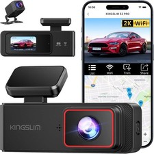 Kingslim Dash Cam Front and Rear 2K 1080P, Mini WiFi Dash Camera for Cars Dual D