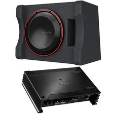 Kenwood 12" High Power Subwoofer in Vented Enclosure + X502-1 1000W Amplifier