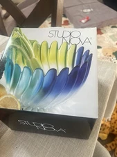 Brand New In Box Studio Nova Glass Bowl Multicolored