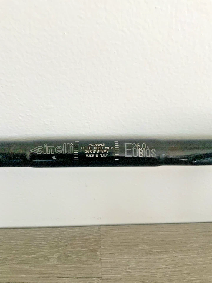 BARRAS DE CAÍDA CINELLI EUBIOS 42 CM C A C 260 GRAMOS ANATÓMICAS RANURADAS NEGRAS Foto 4 de 4