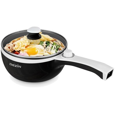 Portable Electric Hot Pot 1.5L Non-Stick Sauté Pan