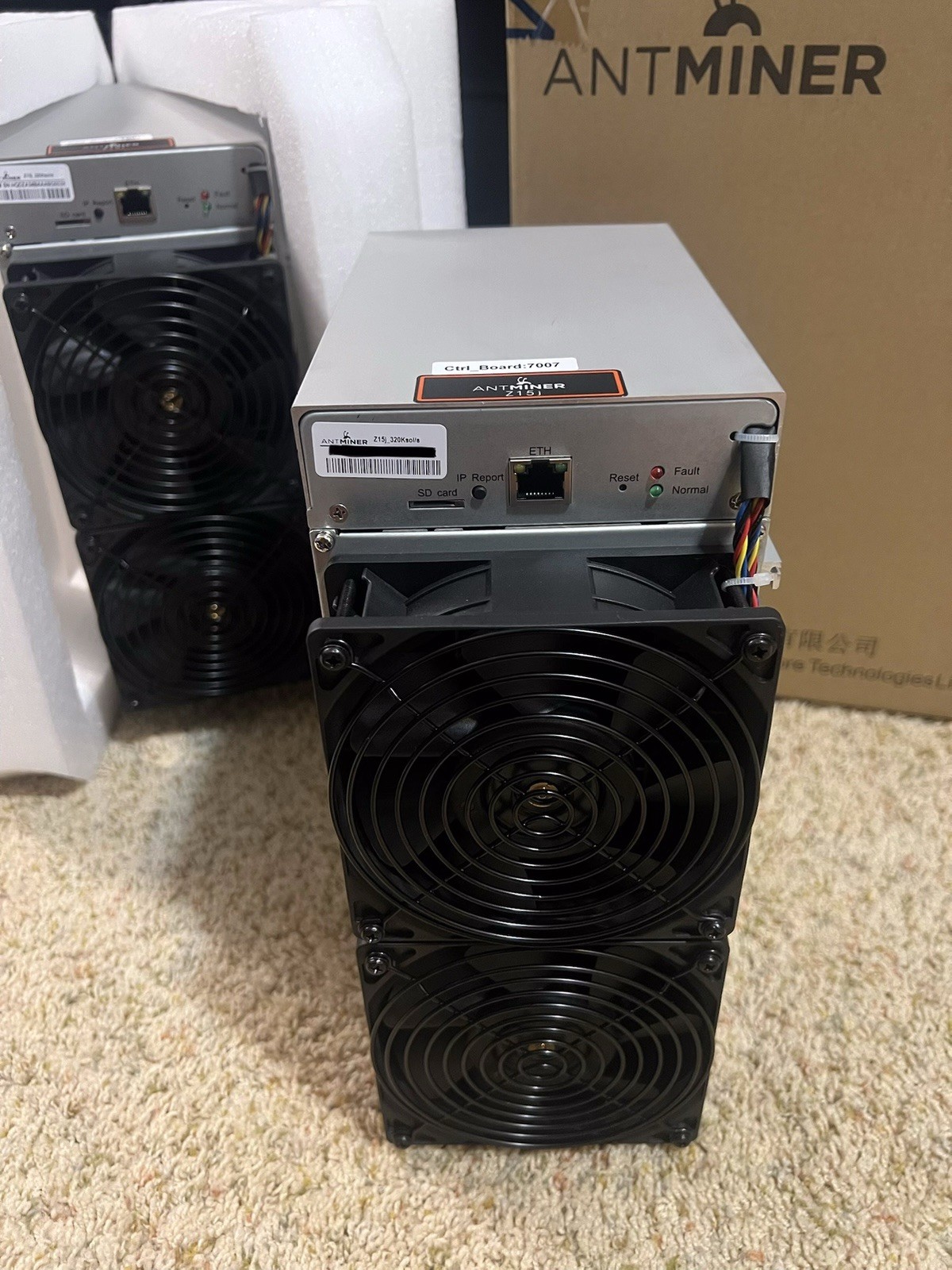 Bitmain Antminer Z15J ZEC Equihash ASIC 320k Sol