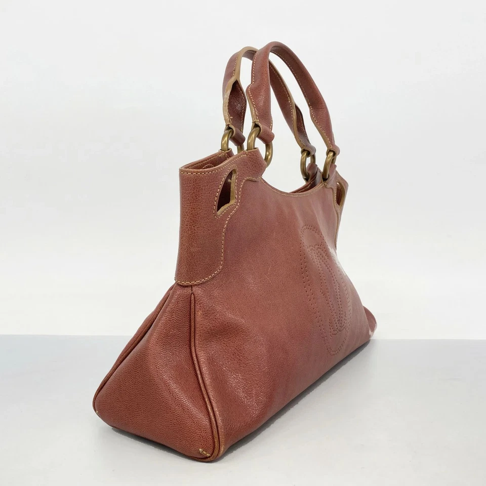 Cartier Marcello Red Leather Shoulder Bag Gold Tone Vintage Authentic - Image 2 of 4