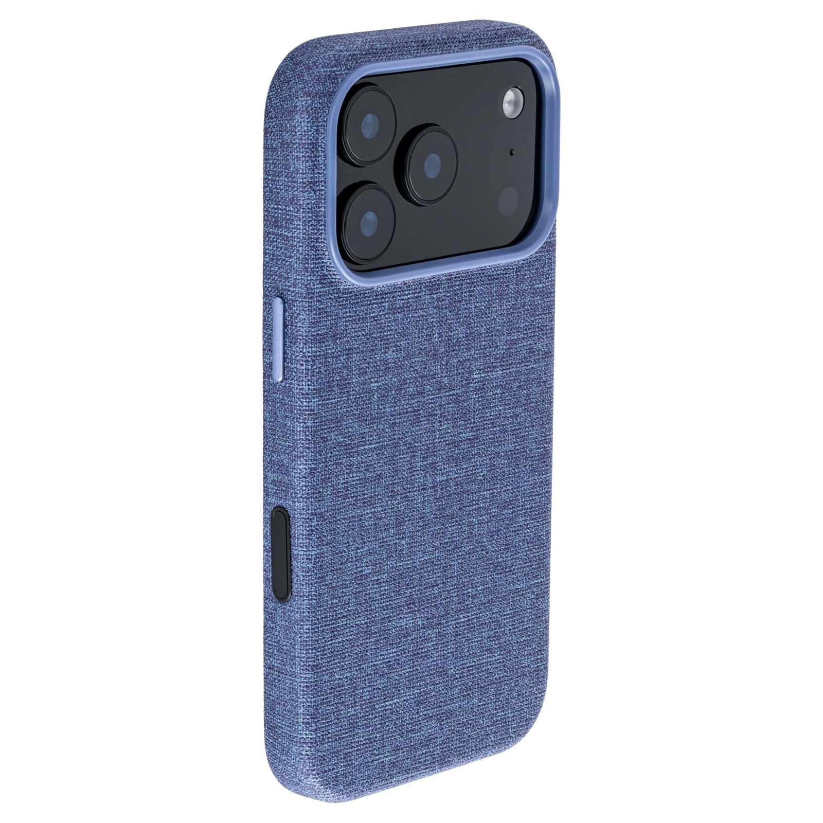 Coque iPhone 17 Pro cuir synthétique protection magnétique fine bleue