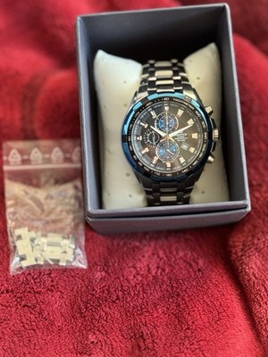 Casio Edifice EF-539 blau, Racing / Motorsport Herrenuhr, Chronograph