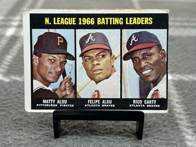 1967 Topps #240 1966 NL Batting Leaders Matty Alou, Felipe Alou, Rico Carty #240