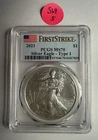 2021 $1 Type 1 American Silver Eagle PCGS MS70 First Strike