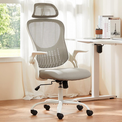 Home Office Managerial Executive Chair, High-Back Mesh with Adjustable Headrest,