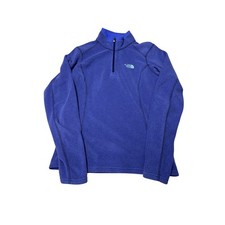 The North Face TKA 100 Womens Purple Quarter Zip Fleece Pullover Jacket Small