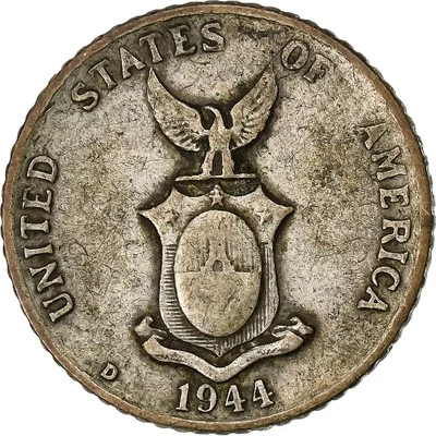 Monnaie, Philippines, 10 Centavos, 1944, TTB, Argent, KM:181 - Photo 1/2