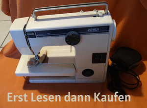 Elna elnita 120  Nähmaschine Stichplatte Nähfuß Spule Greifer Nähpedal Teile