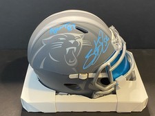 Steve Smith Sr Autographed Carolina Panthers Slate Mini Helmet Radtke Sports COA