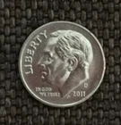 2011 D Dime Roosevelt, very nice, actual coin in picture, free shipping.