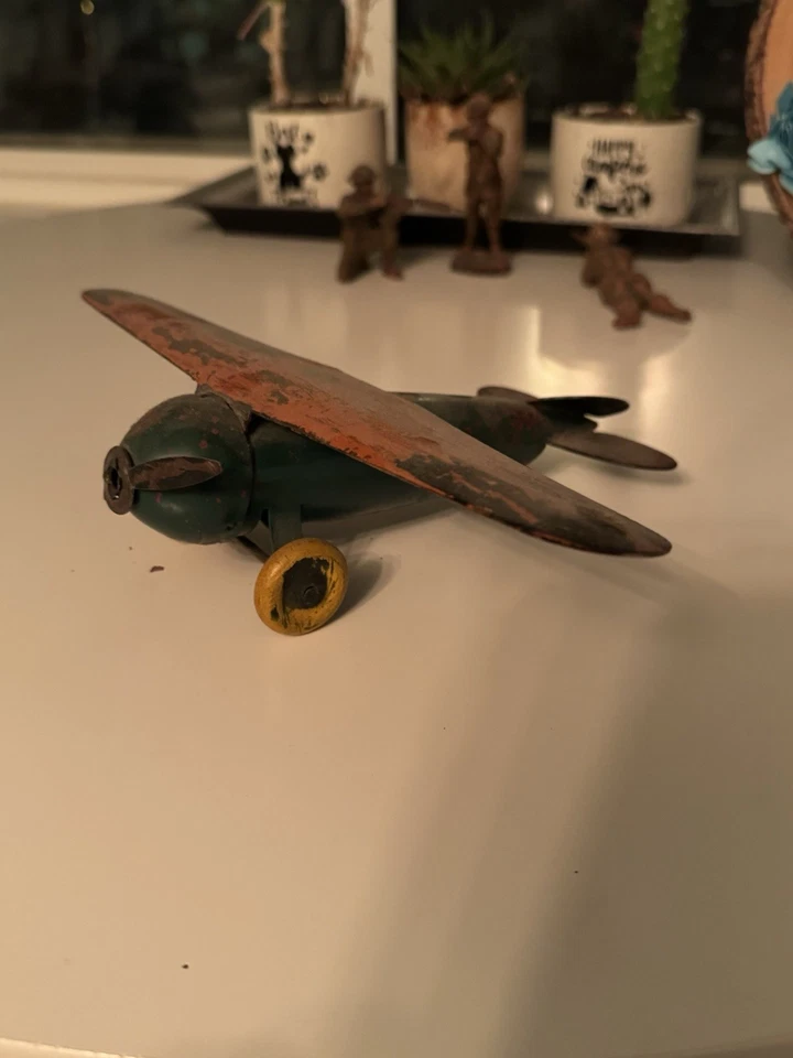 Vintage Wyandotte Pressed-steel Toy Airplane Likely From The 1930s Or 1940s. USA - Image 3 of 4