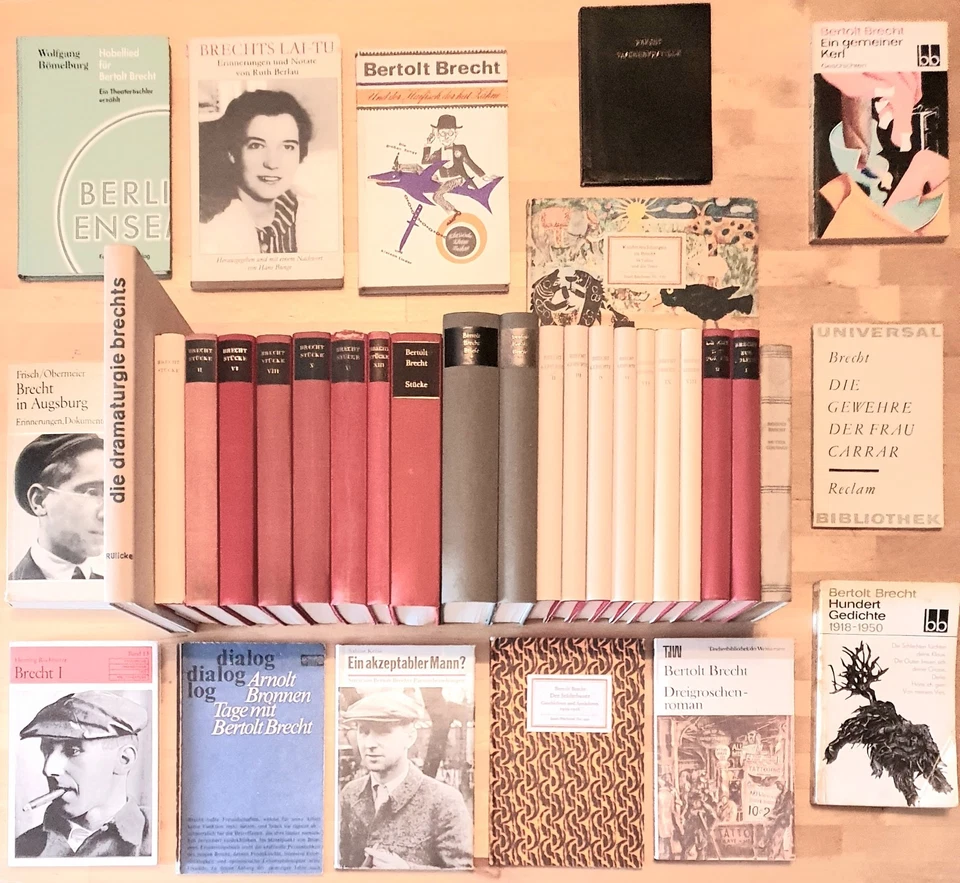 Bertolt Brecht Sammlung 36 Bücher Aufbau Suhrkamp Insel Eulenspiegel 1956 - 1997 - Bild 1 von 2