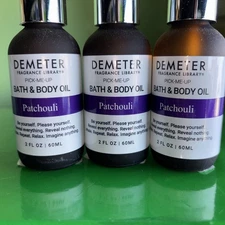 Lot Of 3 Demeter Fragrance Pick Me Up  Bath & Body Oil new 2 fl oz Patchouli