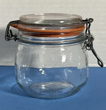 Le Parfait Super Locking Jar Wire Ring Vintage France .5 L, Reims Glass Canning