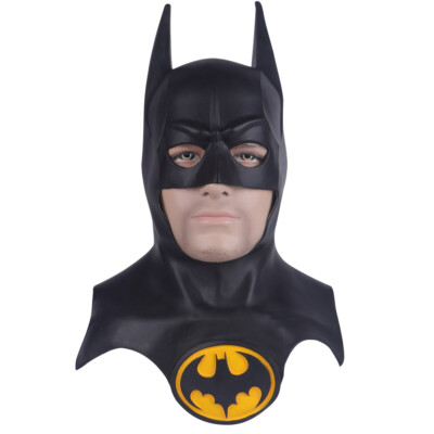 1989 Version The Batman Maske Full Head Bruce Wayne Cosplay Superhero Mask Props
