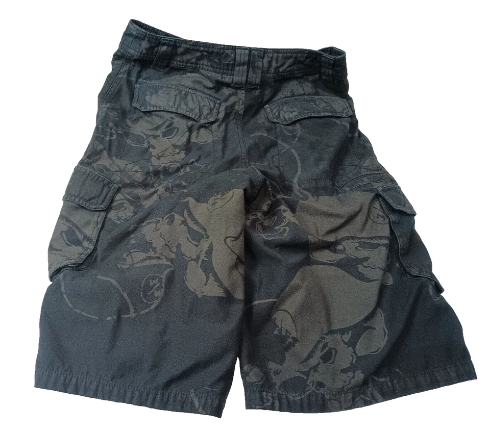 Pantalones Cortos Chinos Metal Mulisha Para Hombres Talla 29 Negros Moto de Suciedad Patinador Logo Envejecido Y2K Foto 2 de 4