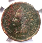 1877 Indian Cent 1C - Certified NGC VF Detail - Rare Key Date Certified Penny!