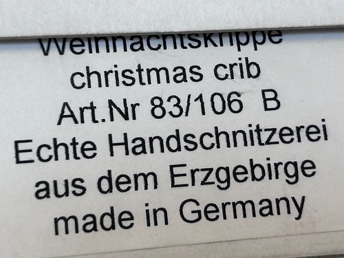 Krippe Heilige Familie Schäfer handgeschnitzt Kerzenhalter RH Erzgebirge 5285/23 - Picture 6 of 8