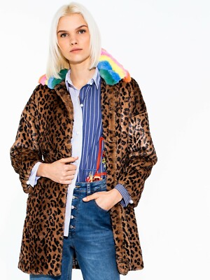 leopard print borg jacket