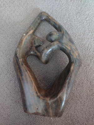 Timothy Mazarura African Modernist Marble Sculpture Lovers Dancers Art Vintage