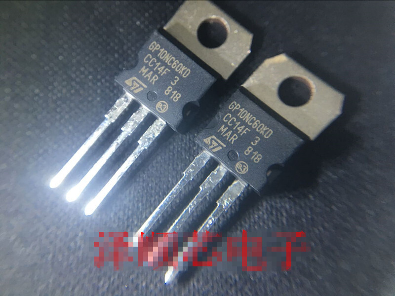 10-Pack STGP10NC60KD N-Channel IGBT Transistors | TO-220 Package, Short-Circuit Rated