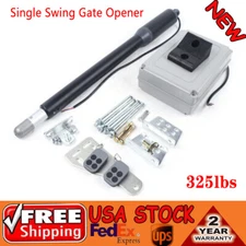 110V Automatic Gate Opener Arm Single Swing Heavy Duty 325lbs Remote Control US