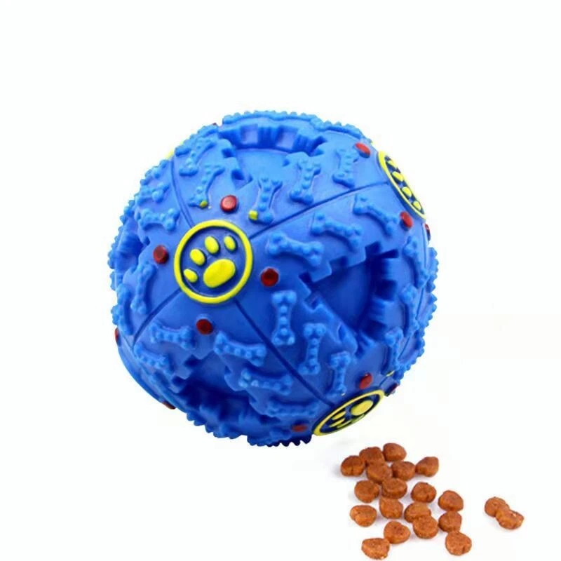 Juguete para mascotas perros bola de golosinas sonido divertido coeficiente intelectual interactivo dispensador de alimentos bola de juego difícil Foto 2 de 4