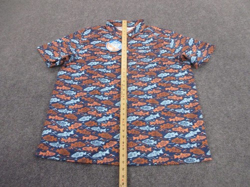 Columbia Shirt Mens XL PFG Fishing Gear Print Performance Omni Shade Adult NEW - Picture 3 of 10