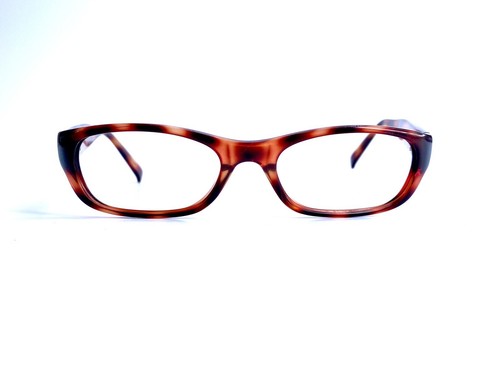 DKNY Brown Amber Spotted Leopard Clear Rectangular Glasses 7907S 214 52 19 135