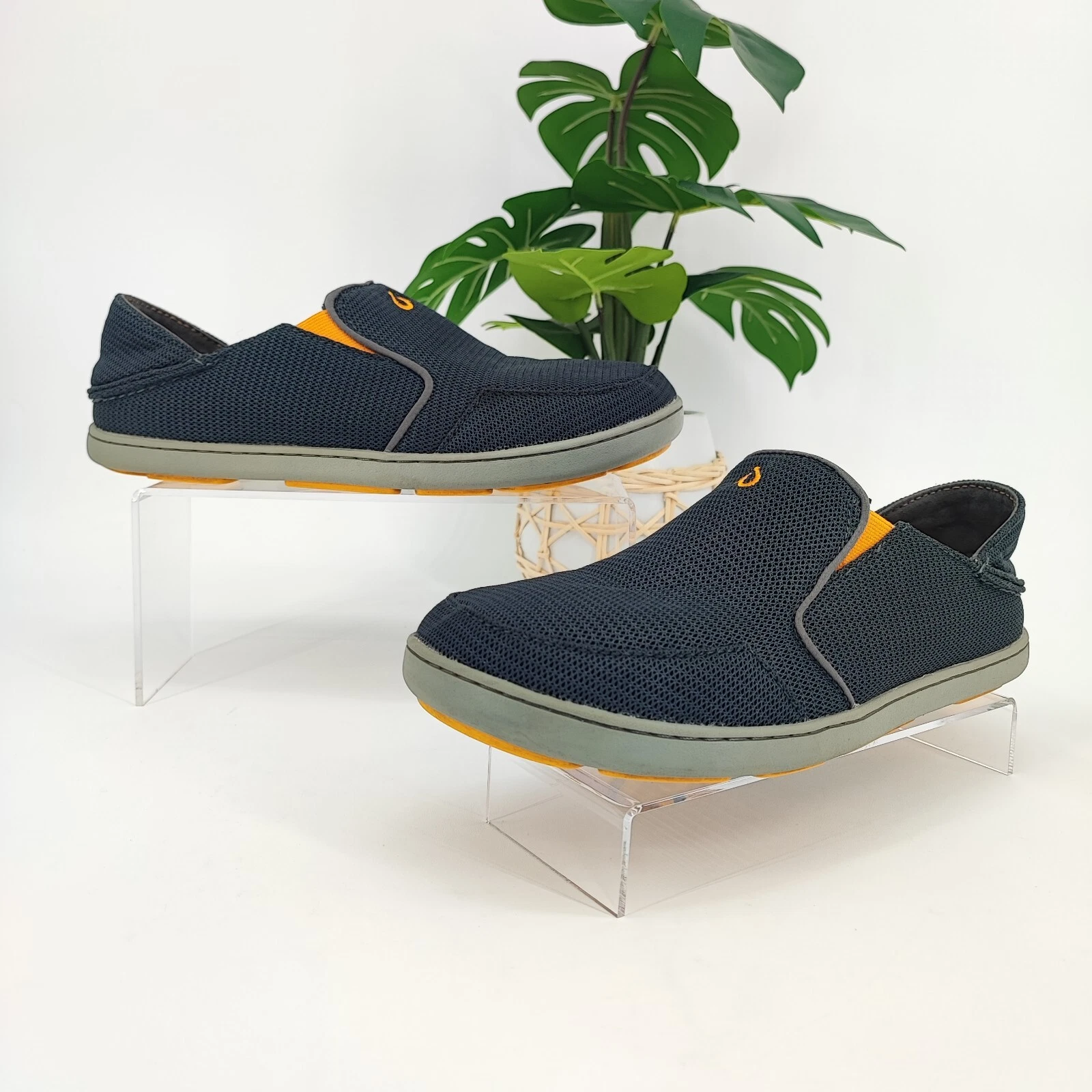 Olukai Men’s Noheah Gray Mesh Slip On Shoes Size M8 US