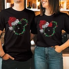 Disney Christmas T-Shirt Mickey Minnie Family Holiday Vacation Xmas Gift Tshirt
