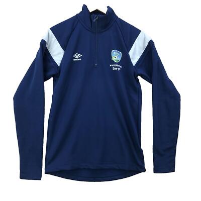 Umbro dunkelblau hochgeschlossen Polyester Active Wear Sport Sweatshirt Herren Größe UK S