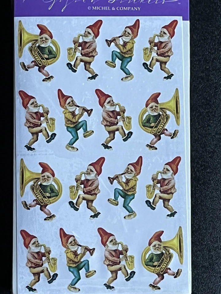 MRS. GROSSMAN’S John Grossman GNOME PARADE Stickers The Gifted Line 2 Packs Vintage 1997