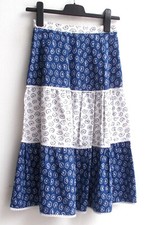 kids traditional skirt blue white floral size 164